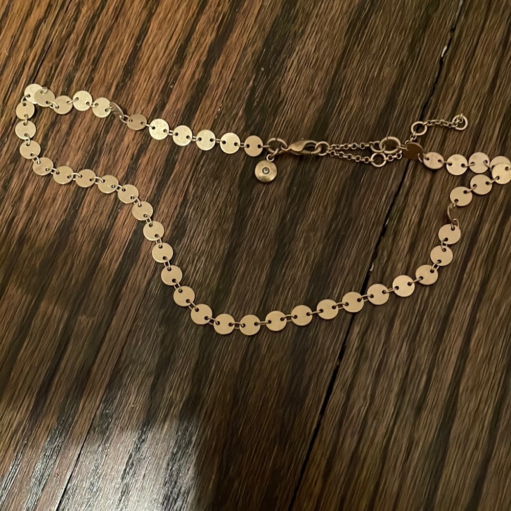 Jcrew disc necklace- gold lightly worn
